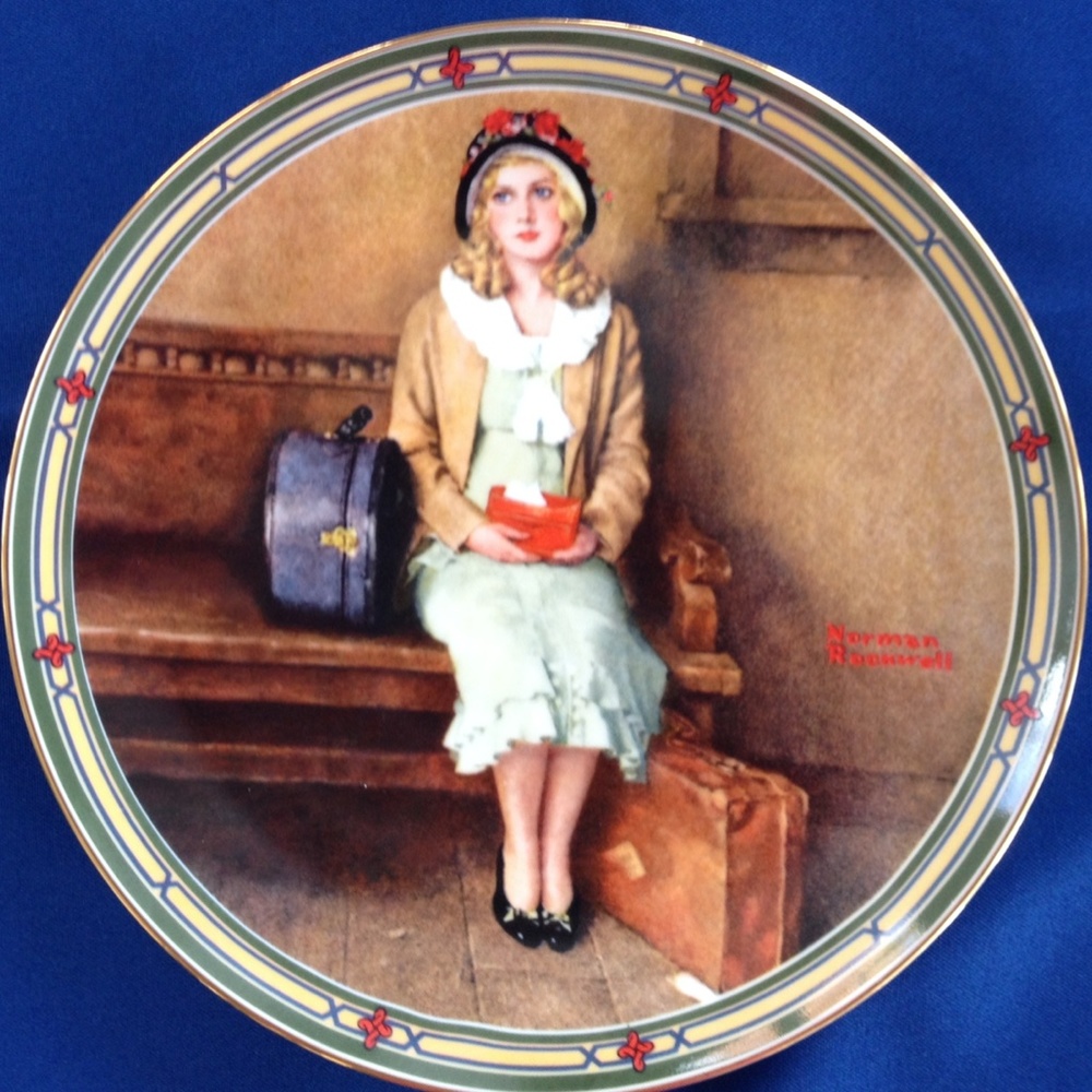 A Young Girl's Dream Norman Rockwell Vintage Plate